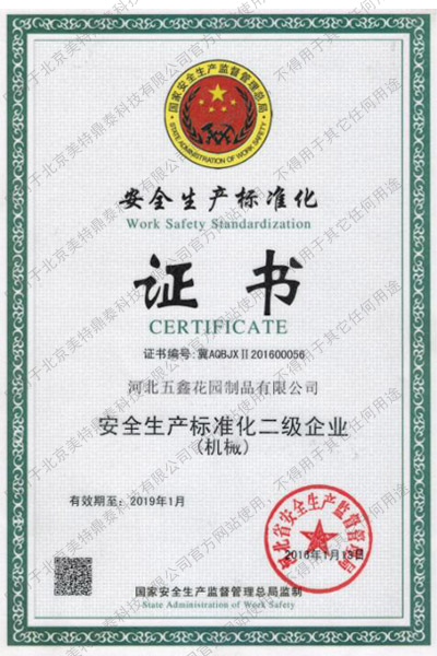 安全標(biāo)準(zhǔn)化二級(jí)證書(shū)